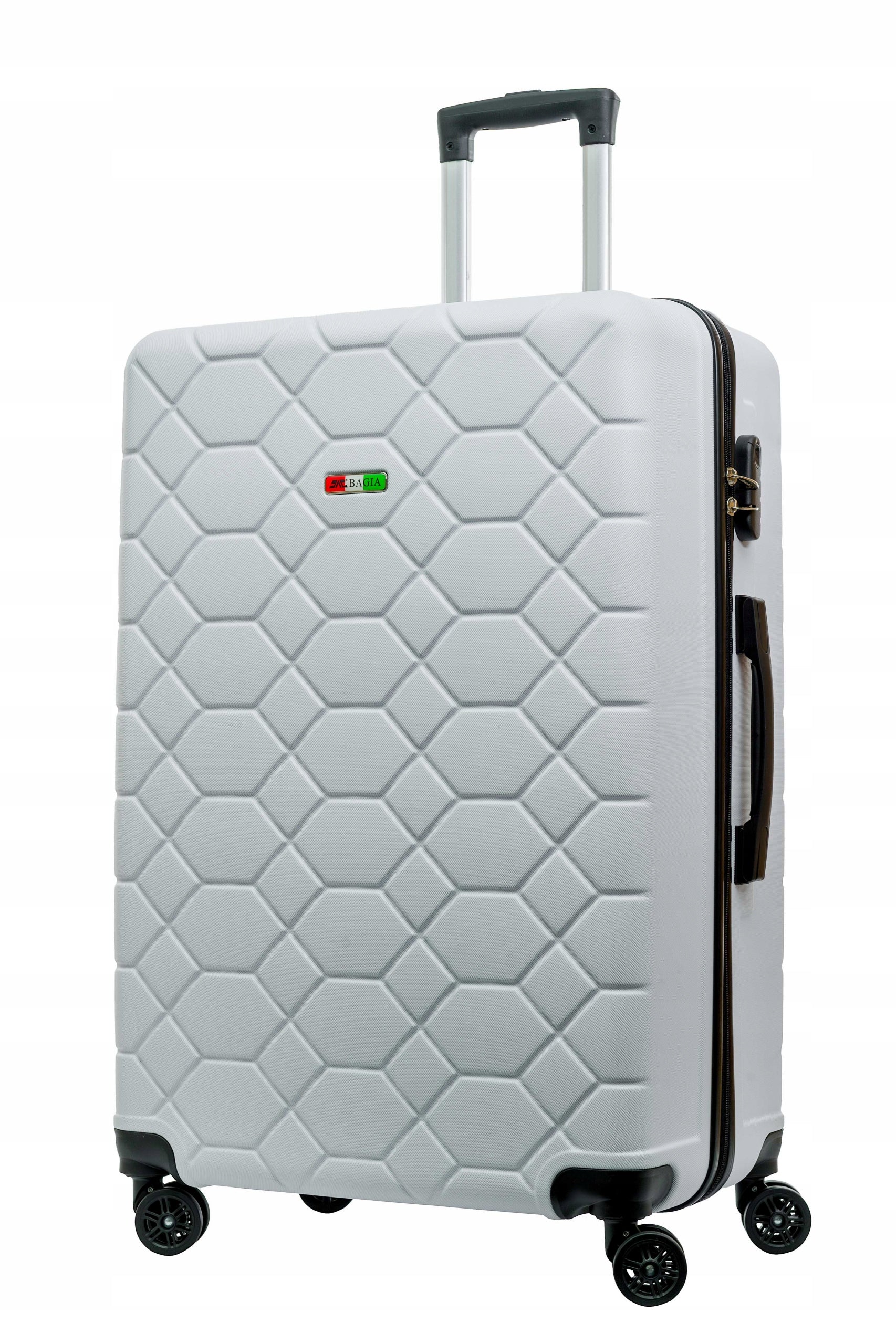 Large travel case Bagia Amsterdam 90l hard ABS 4 wheels L colors Height 75 cm