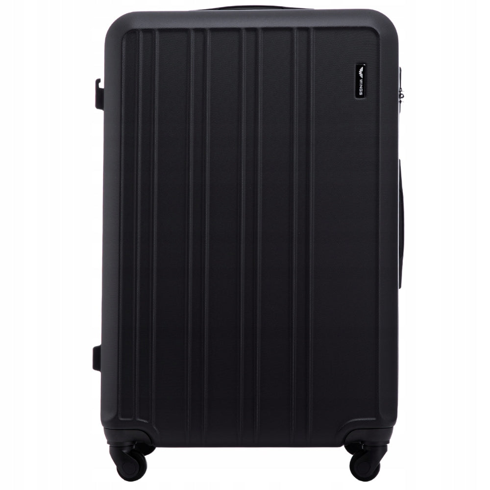 Large travel suitcase XXL on 4 wheels combination lock roomy with ABS WINGS Manufacturer code HRR01-L-BLACK