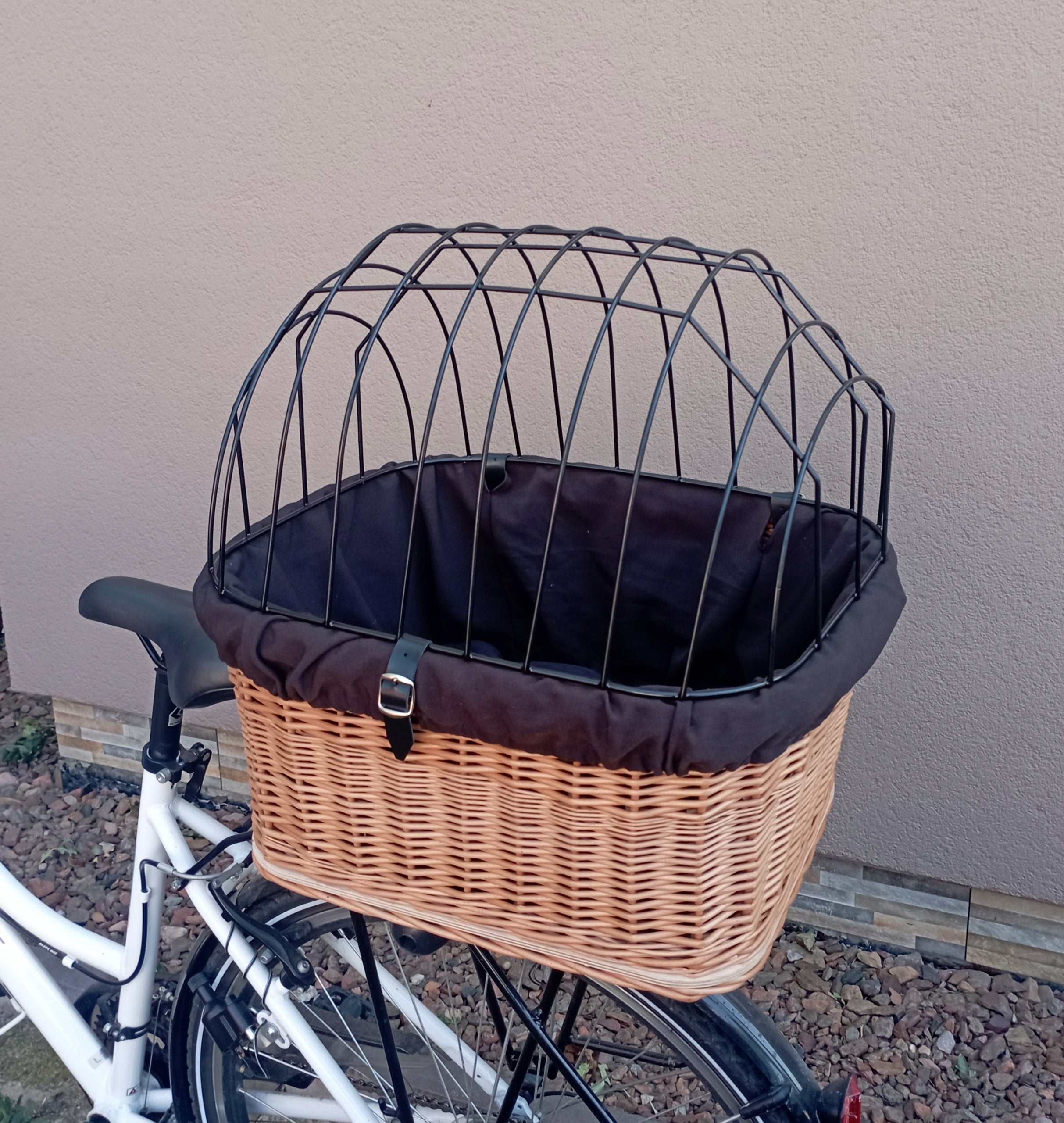 Large wicker basket bike basket Dog RACK +insert + Cushion EAN (GTIN) 5904921464642