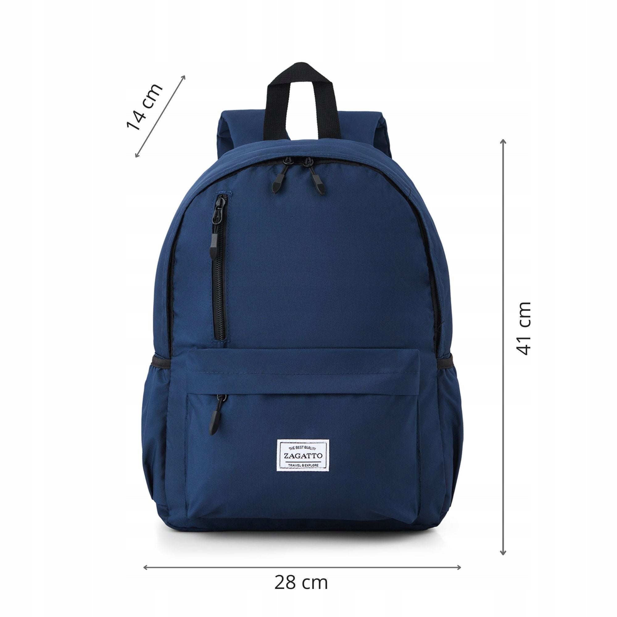 Large women's school backpack roomy with laptop space 16" ZAGATTO Brand Zagatto