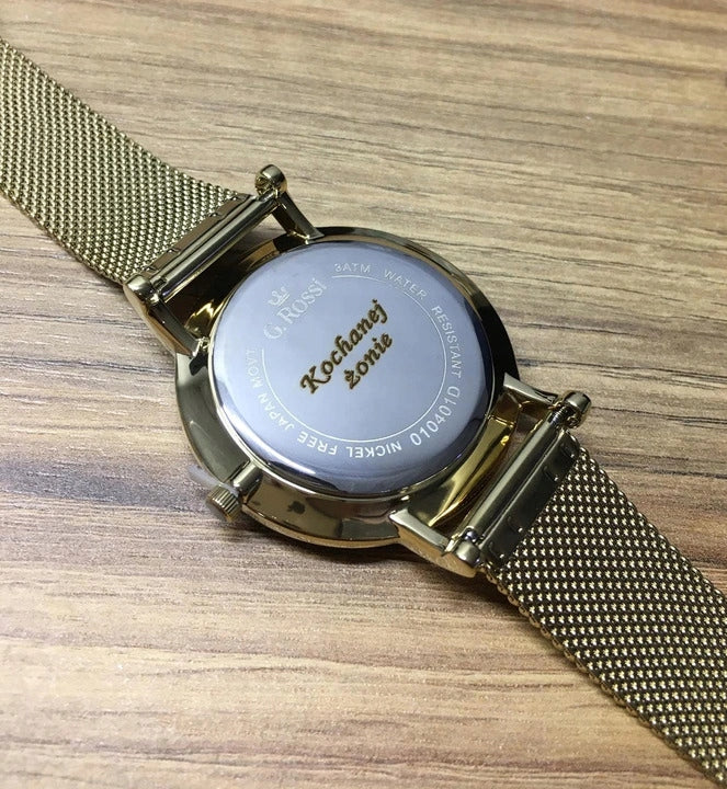 Large women's watch Paul Lorens ALMAR with impressive dial + ENGRAVING Manufacturer code ALMAR A-3C3 z grawerem