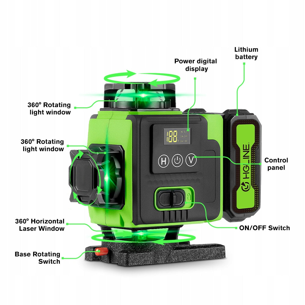 Laser Level CROSS 16 LINES 4D PLANE 2x AKU TRIPOD 100CM EAN (GTIN) 758745685272