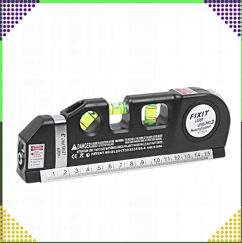 Laser Level Laser with Measure 250 cm 3 Libels Libella Light + Batteries Brand no brand