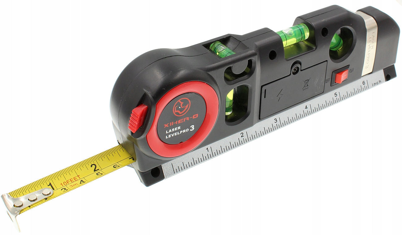 Laser Level Measure 300cm Cross Laser Linear Measure 3 Libelle Length 2.5 m
