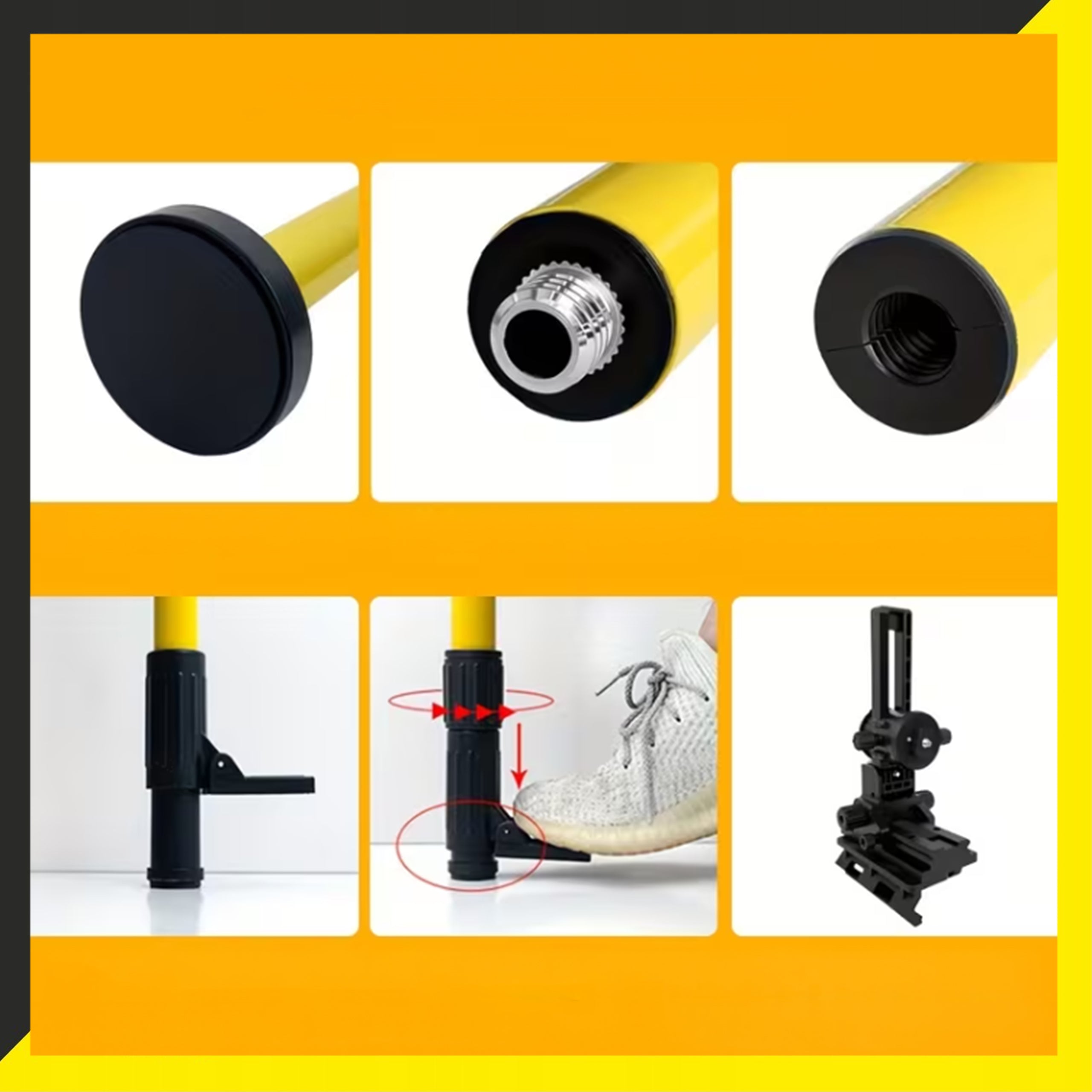 Laser Pole Level Expansion Tripod Column Bar 420cm + Adapter Brand Xtech