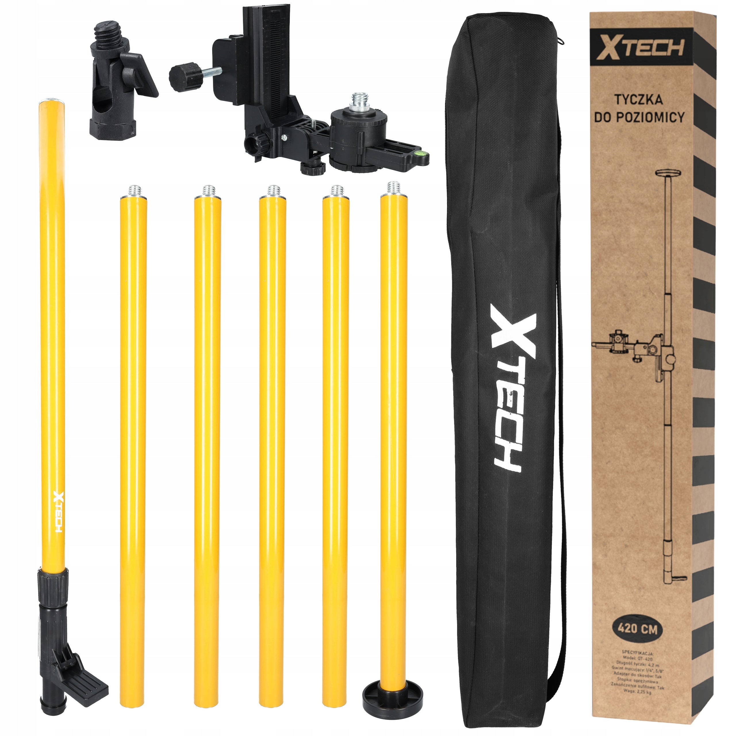 Laser Pole Level Expansion Tripod Column Bar 420cm + Adapter Product weight with unit packaging 2.8 kg