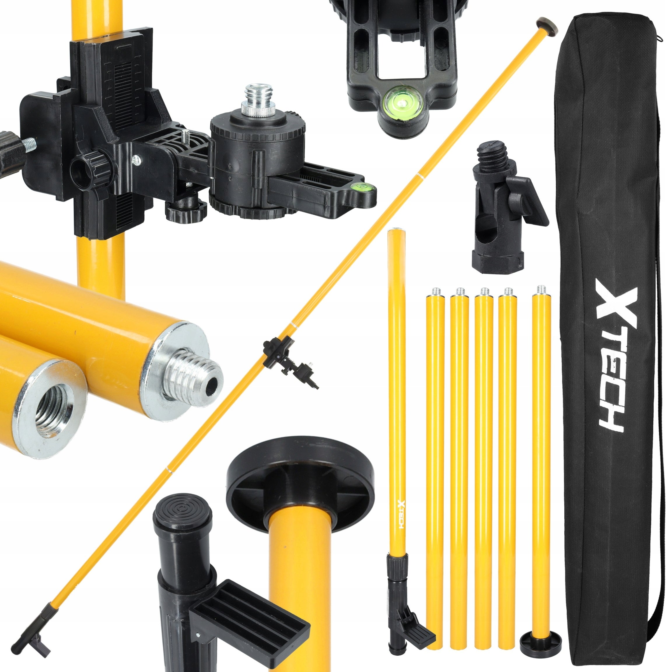 Laser Pole Level Expansion Tripod Column Bar 420cm + Adapter