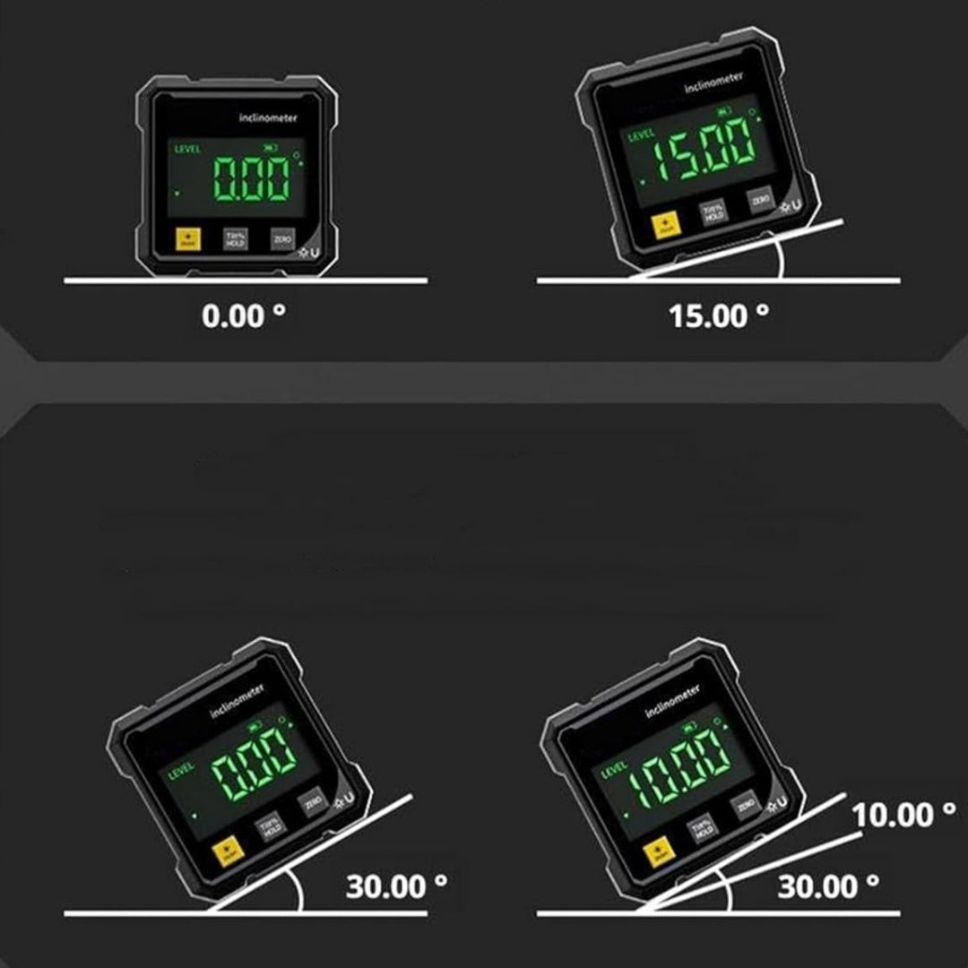 Laser Protractor Digital Inclinometer USB Rechargeable - Magnetic Batteries included yes