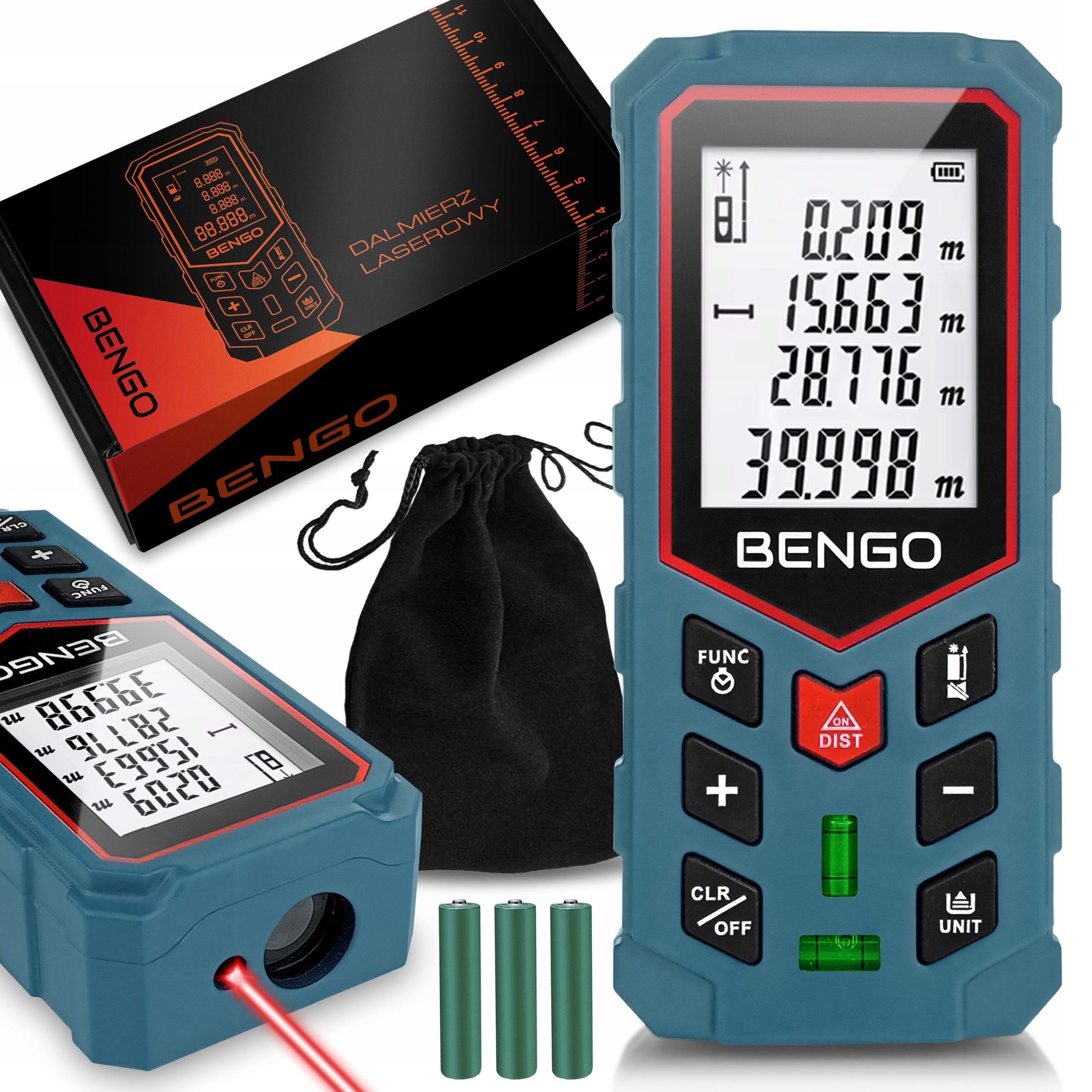 Laser Rangefinder 50m Distance Meter Digital Protractor Level