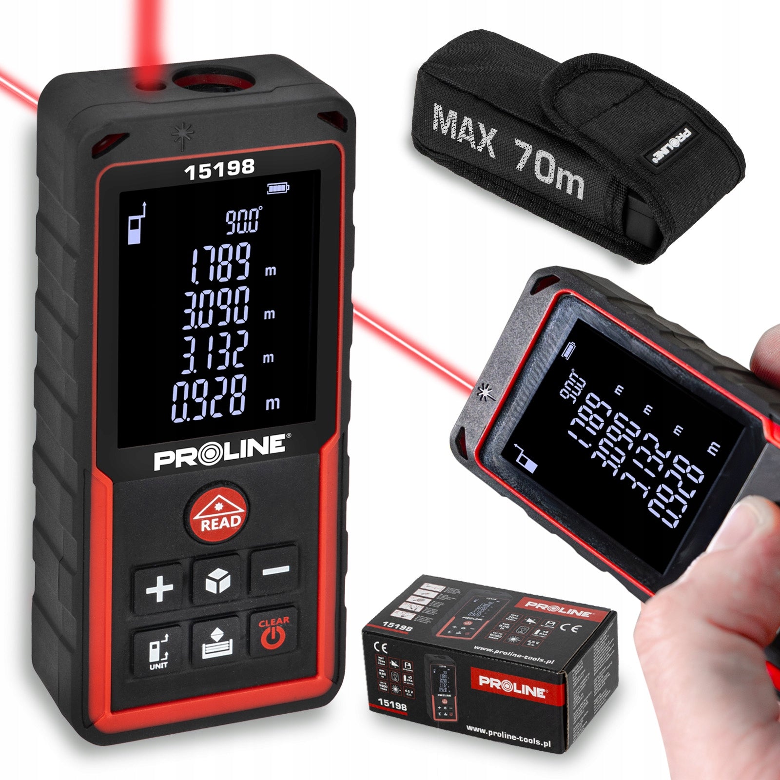 Laser Rangefinder 70M Digital Distance Meter Professional Proline Packaging status original