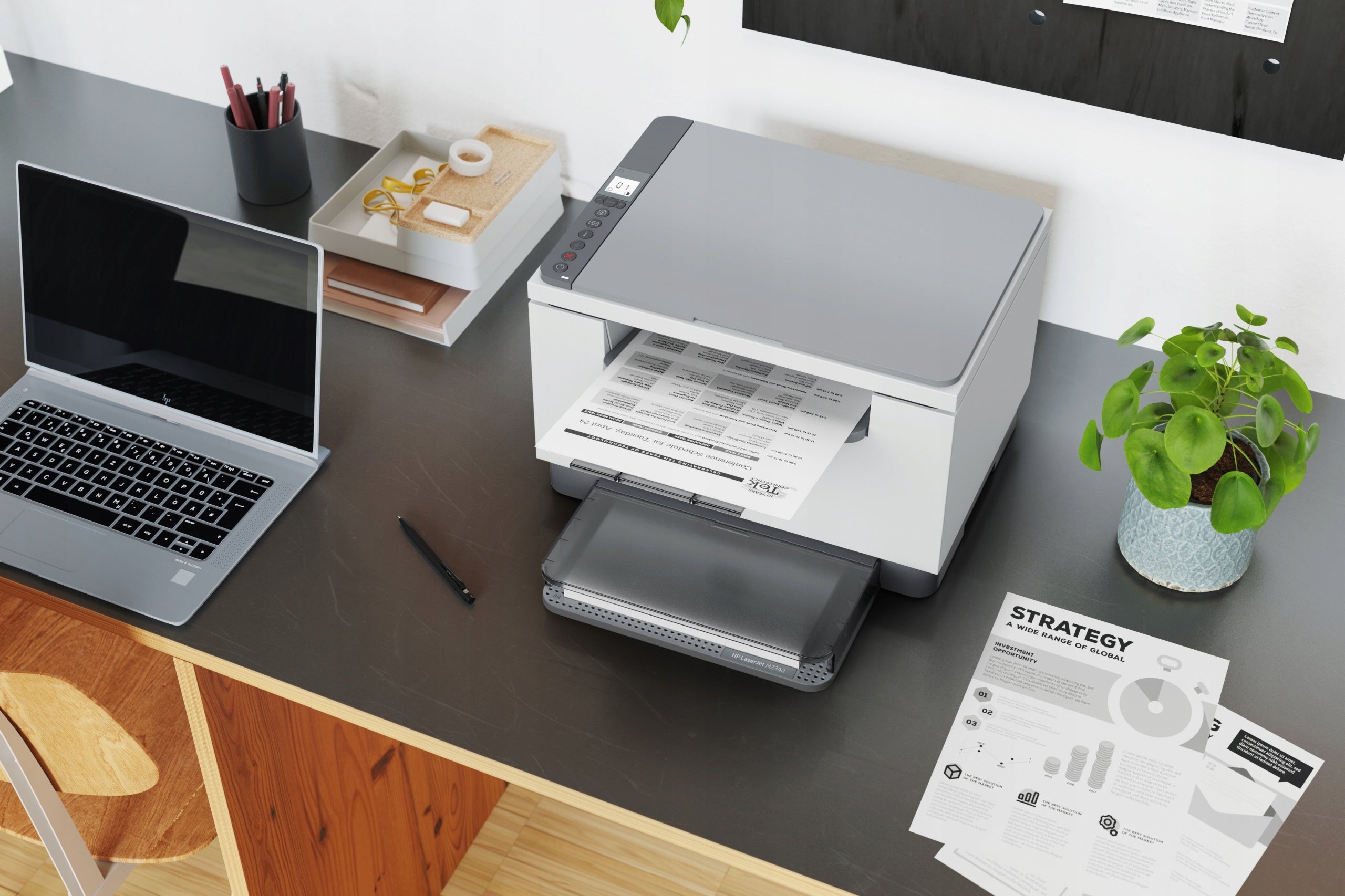 Laser printer HP LaserJet 3in1 A4 MONO PRINTING DUPLEX Lan USB WIFI TONER Manufacturer code 6GW99F