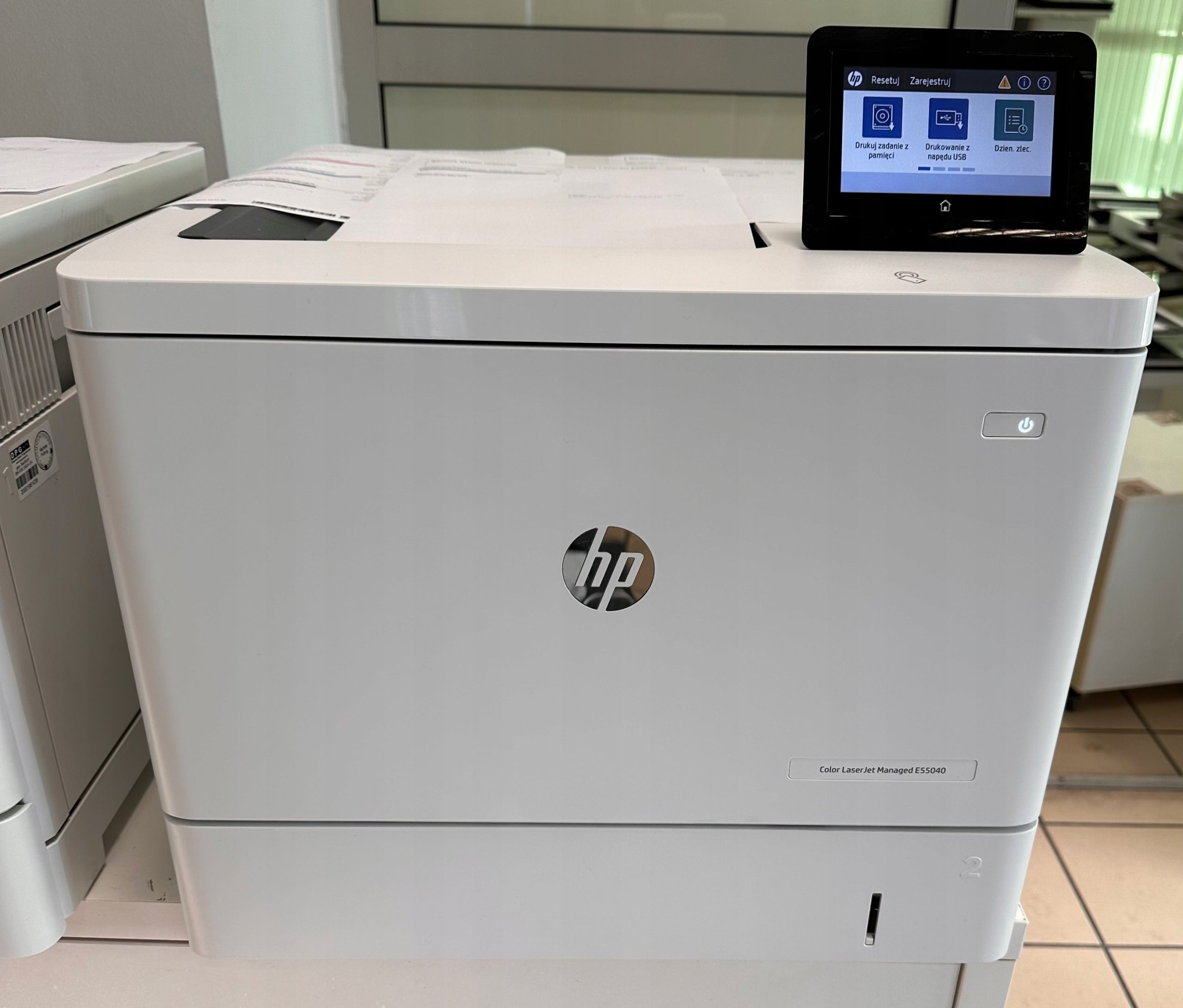 Laser printer (colour) HP E55040dw with a course of 3 thousand prints