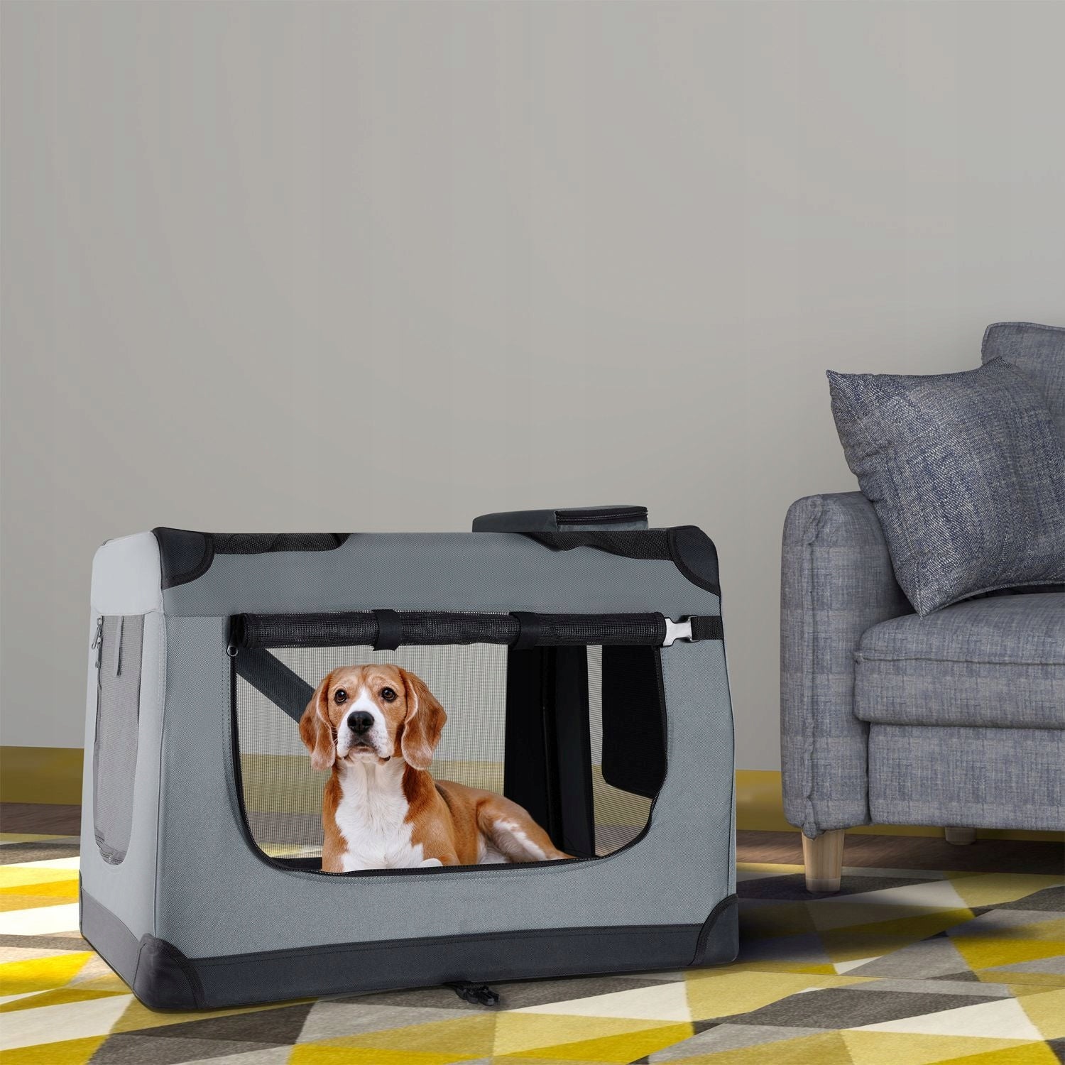 Lassie XL Dog Transporter + Blanket + Bowl Packaging status original