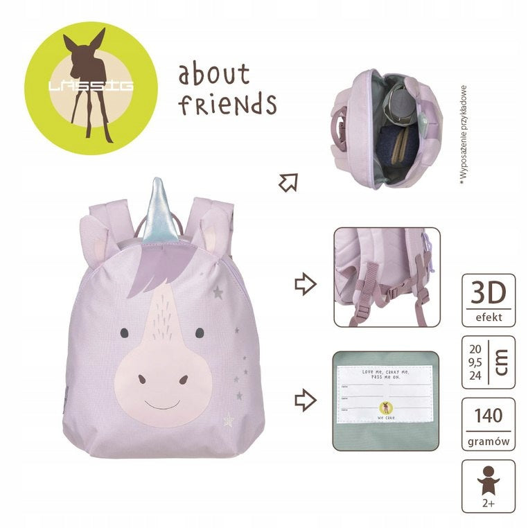 Lassig Backpack backpack for kindergarten mini About Friends Unicorn Packaging status original