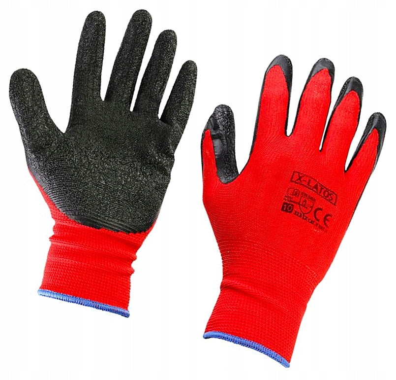 Latex Coated Nylon Work Gloves r. 10 1para