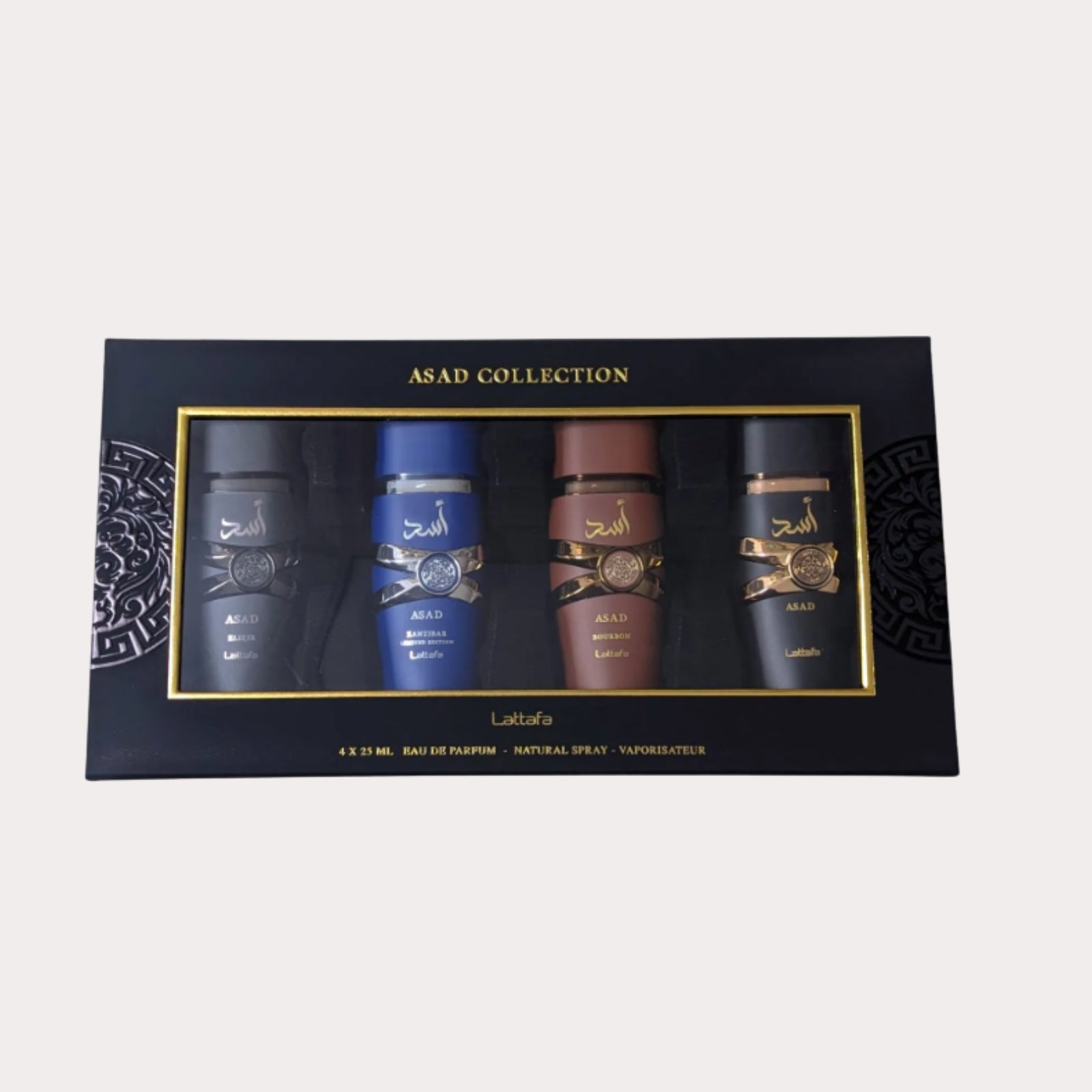 Lattafa Asad Collection EDP set of 4 perfumed waters 4x25 ml Packaging status original