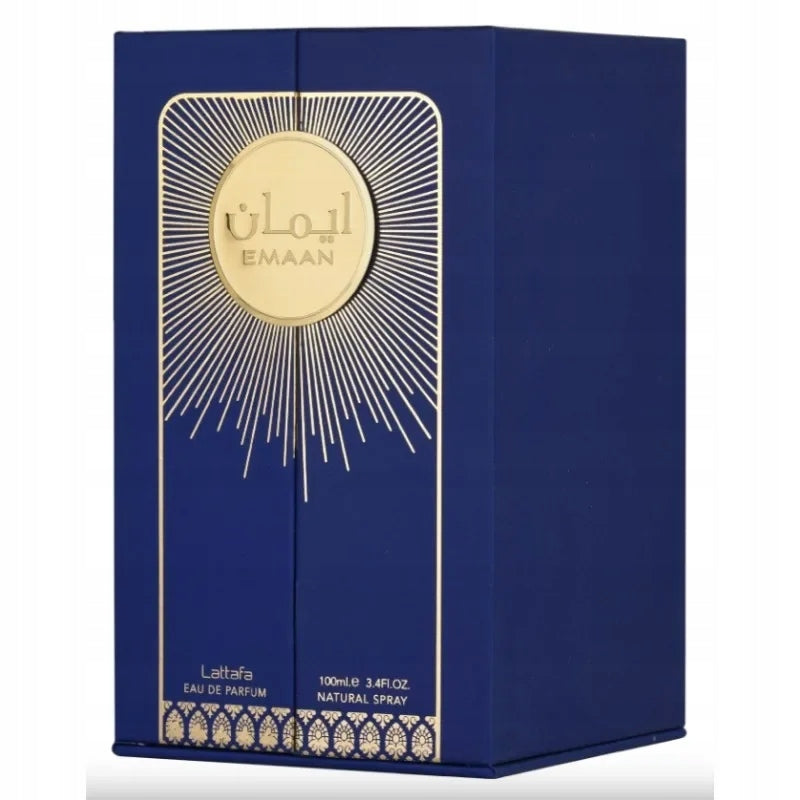 Lattafa Emaan 100ml Perfumed Water EDP Unisex Arabic Oriental Perfume Packaging volume 100 ml