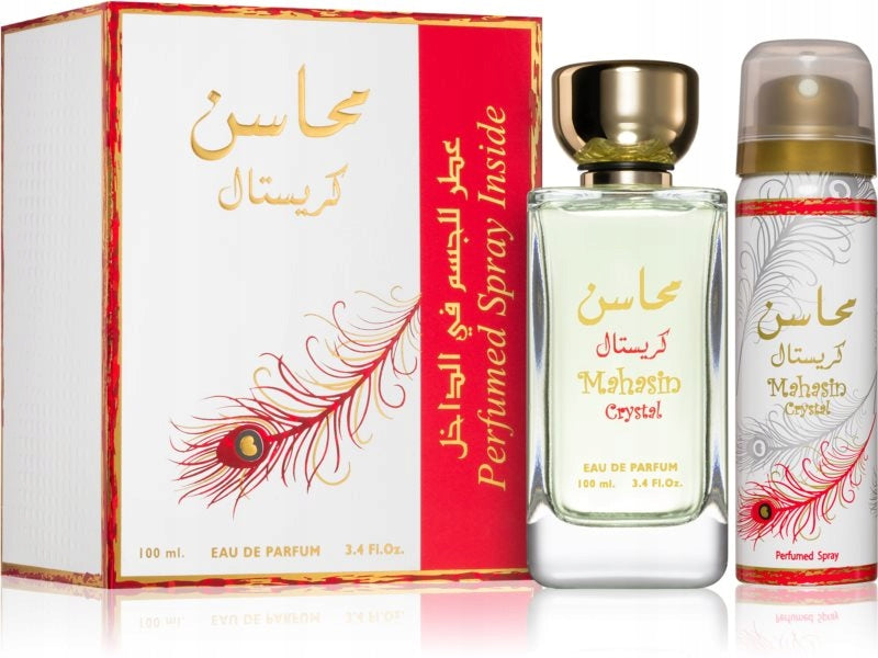 Lattafa Mahasin Crystal RED 100 ml EDP + DEODORANT 50ML