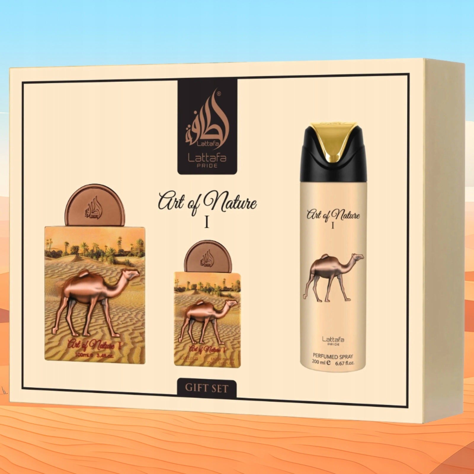 Lattafa Pride Art of Nature I EDP 100 ml + EDP 20 ml + Bodyspray 200 ml Packaging status original