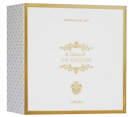 Lattafa The Kingdom Men 100+12ml EDP + 100ml Shower Gel Men's Set Packaging status original