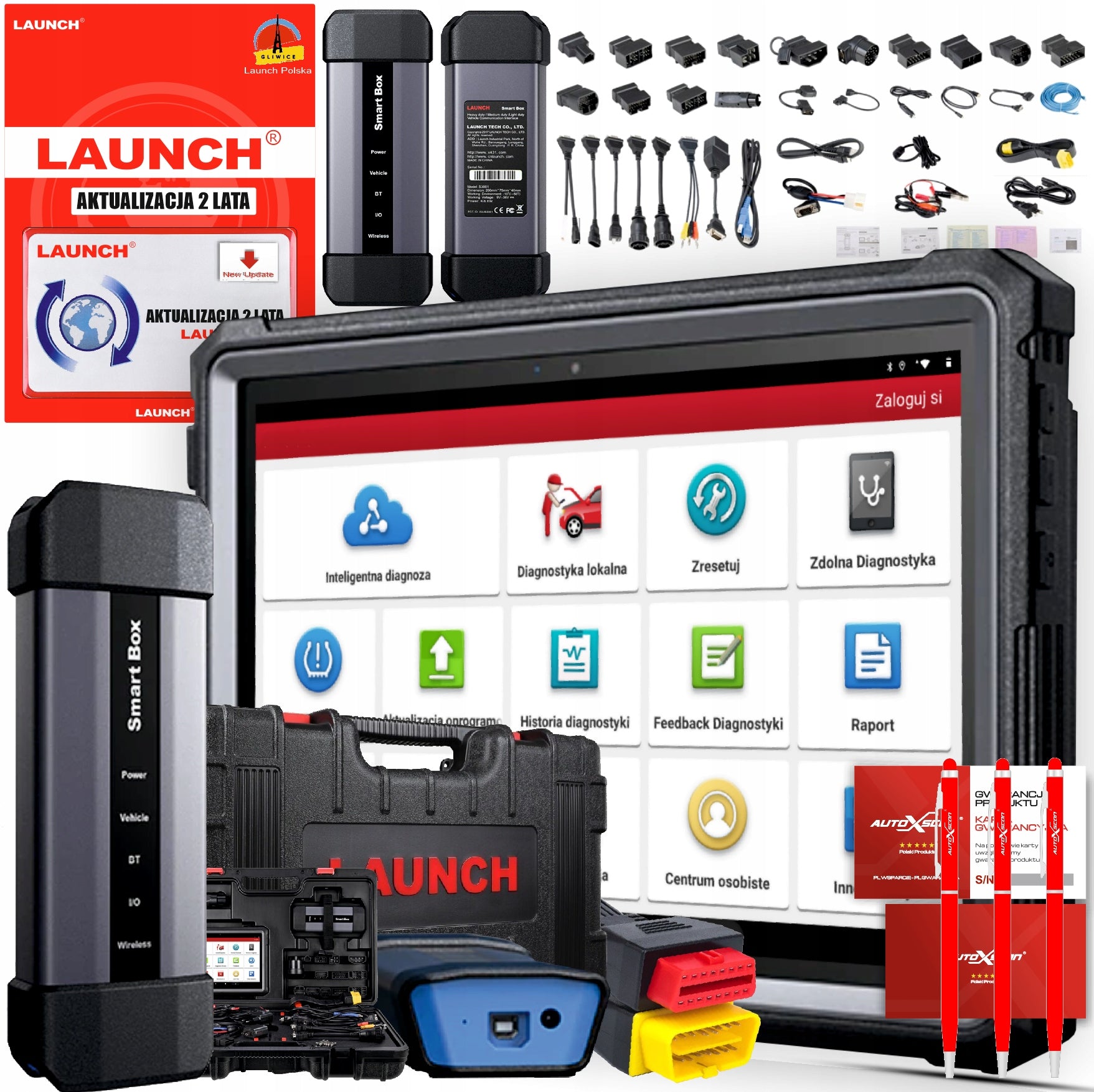 Launch Diagnostic Tester with 10 Inch Screen, PassThru J2534