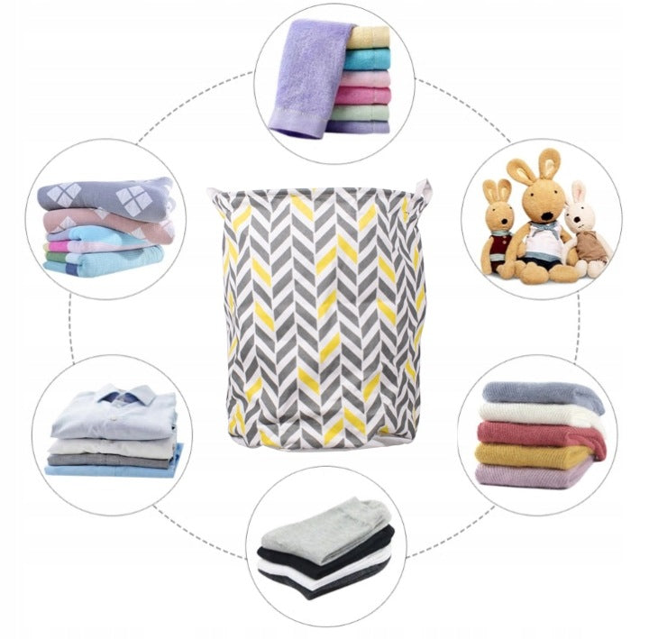 Laundry Basket Toys Towels Folding 80l Material 40x50cm Grey Pattern Manufacturer code K10