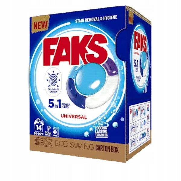 Laundry Capsules Universal 5in1 14 x 21g Fax
