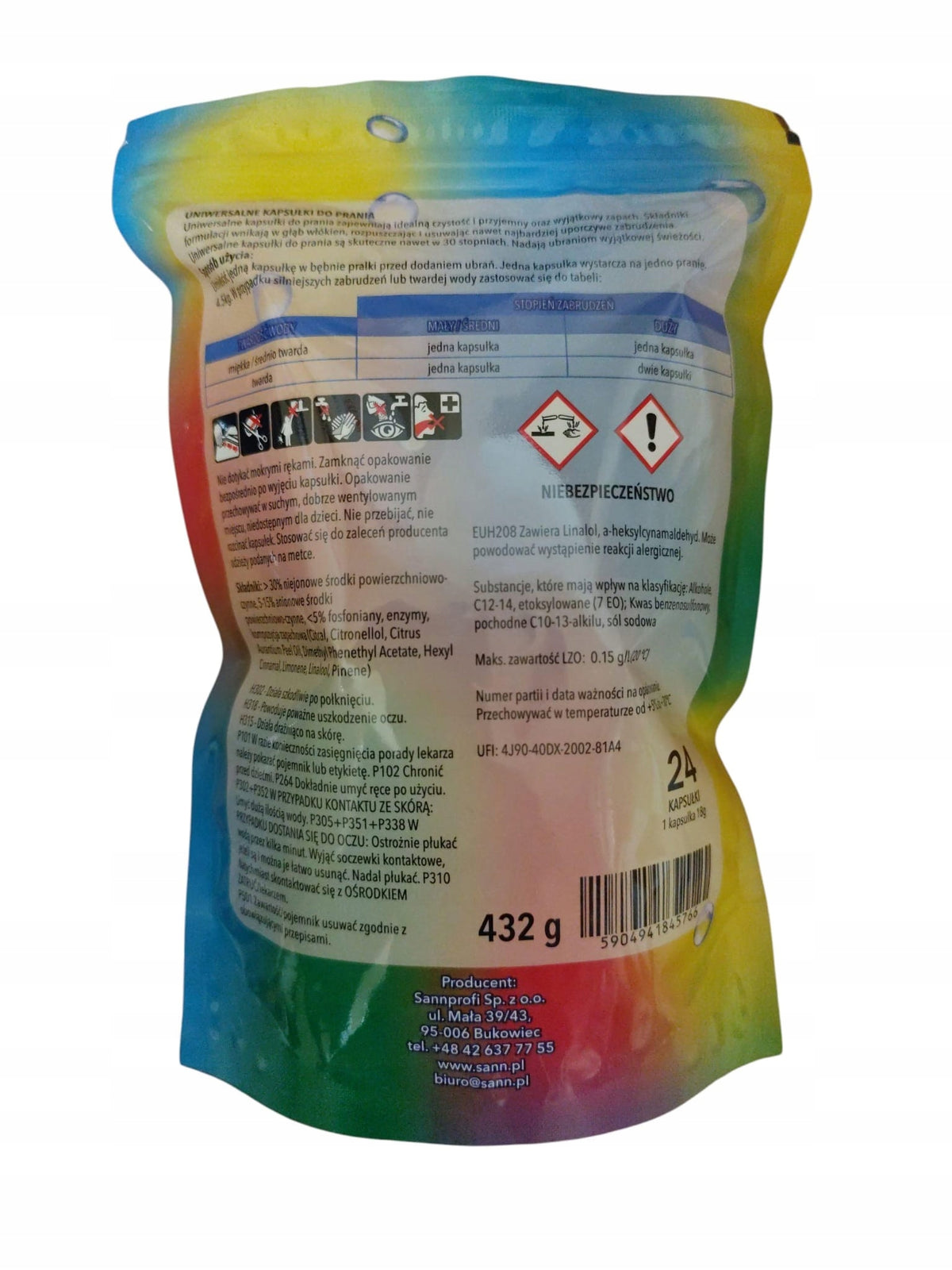 Laundry Capsules Universal Prodo 24pcs Tropical Fragrance 3in1 Sann Profi Packaging status original