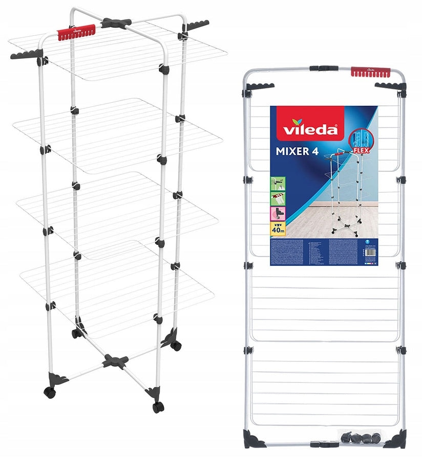 Laundry Dryer Vileda Mixer 4 Standing Tower 4 Level Large Strong Manufacturer code Suszarka Na Pranie Vileda Mixer 4 Stojąca