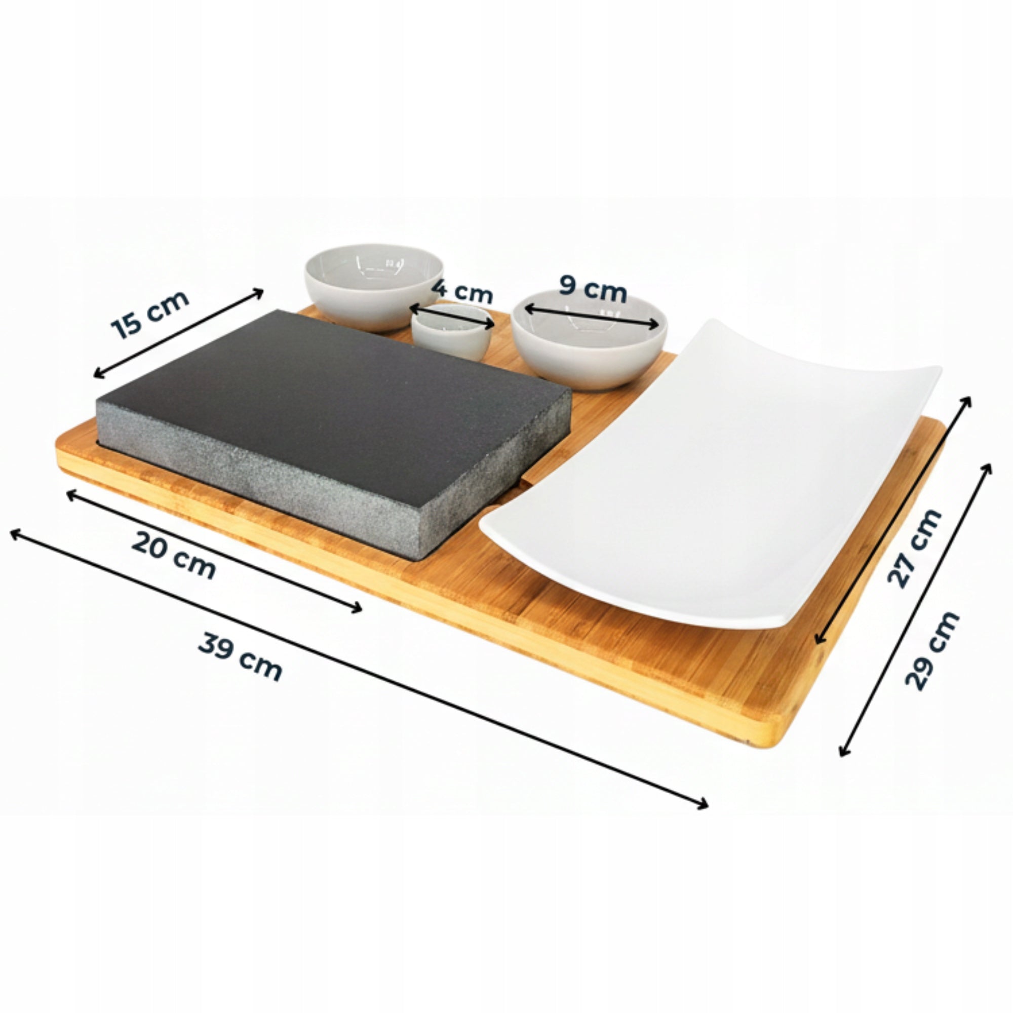 Lava Stone Steak Board, Serving Set, + PLATE, BOWLS Manufacturer code PODS