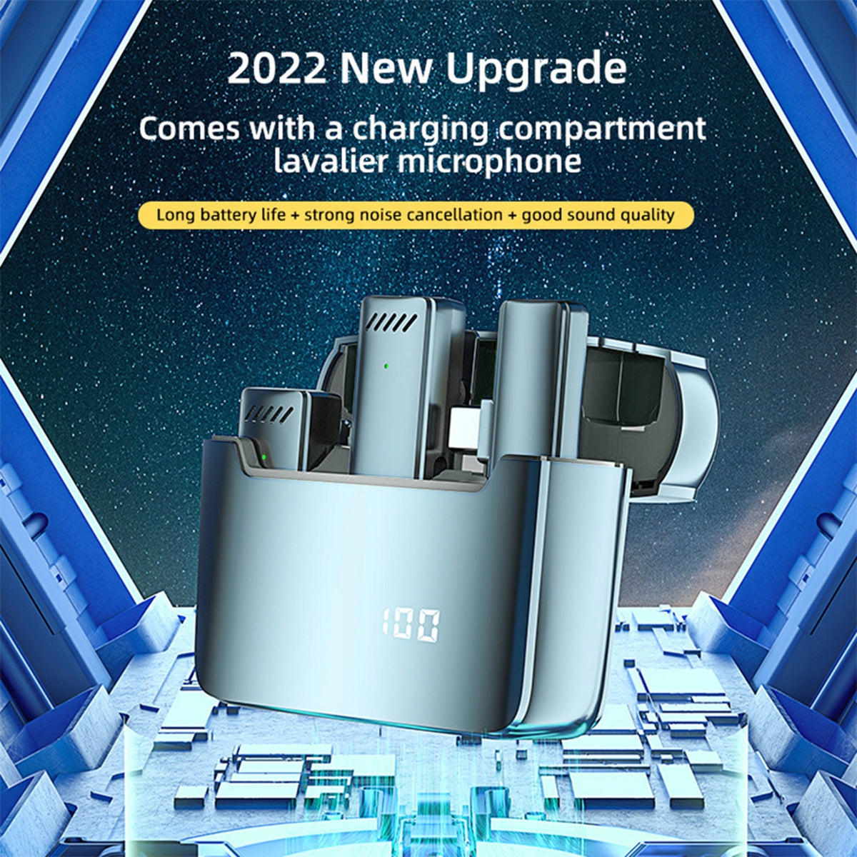 Lavalier Mini Wireless Microphone For Mobile Phone 360°4J Batteries included no