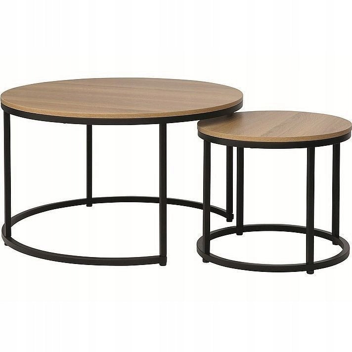 2er-Set Couchtische Signal Dion, braun/schwarz 
