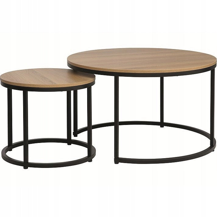 2er-Set Couchtische Signal Dion, braun/schwarz 