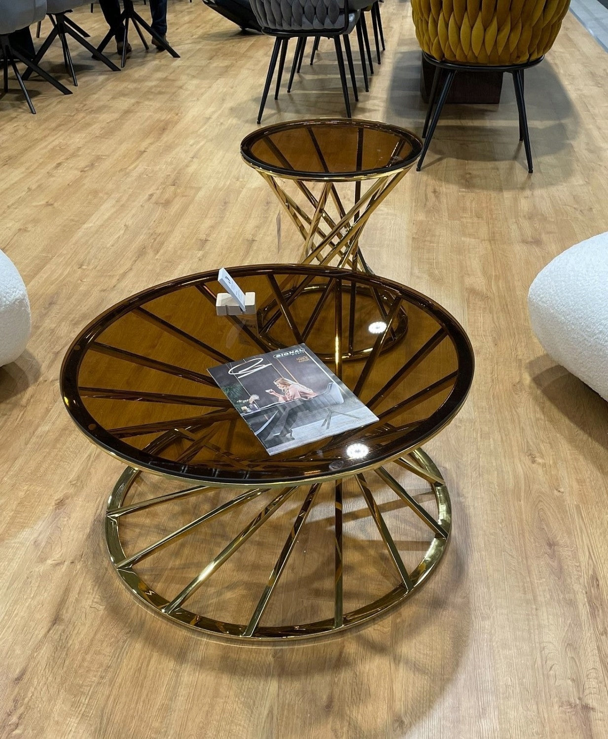 Couchtisch Signal Meble Ottavia A, Gold 