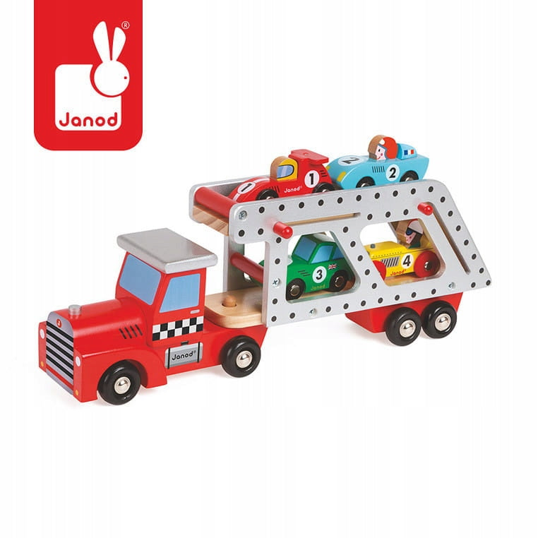 Holztraktor mit Zubehör Janod, 4t. 