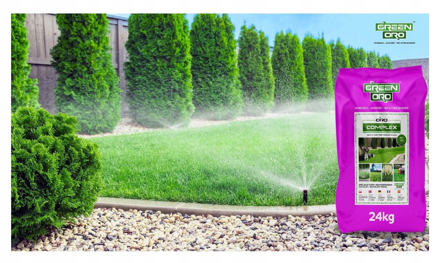 Lawn Grass Fertilizer Thickening Regenerating Summer ORO COMPLEX 24kg Packaging status original