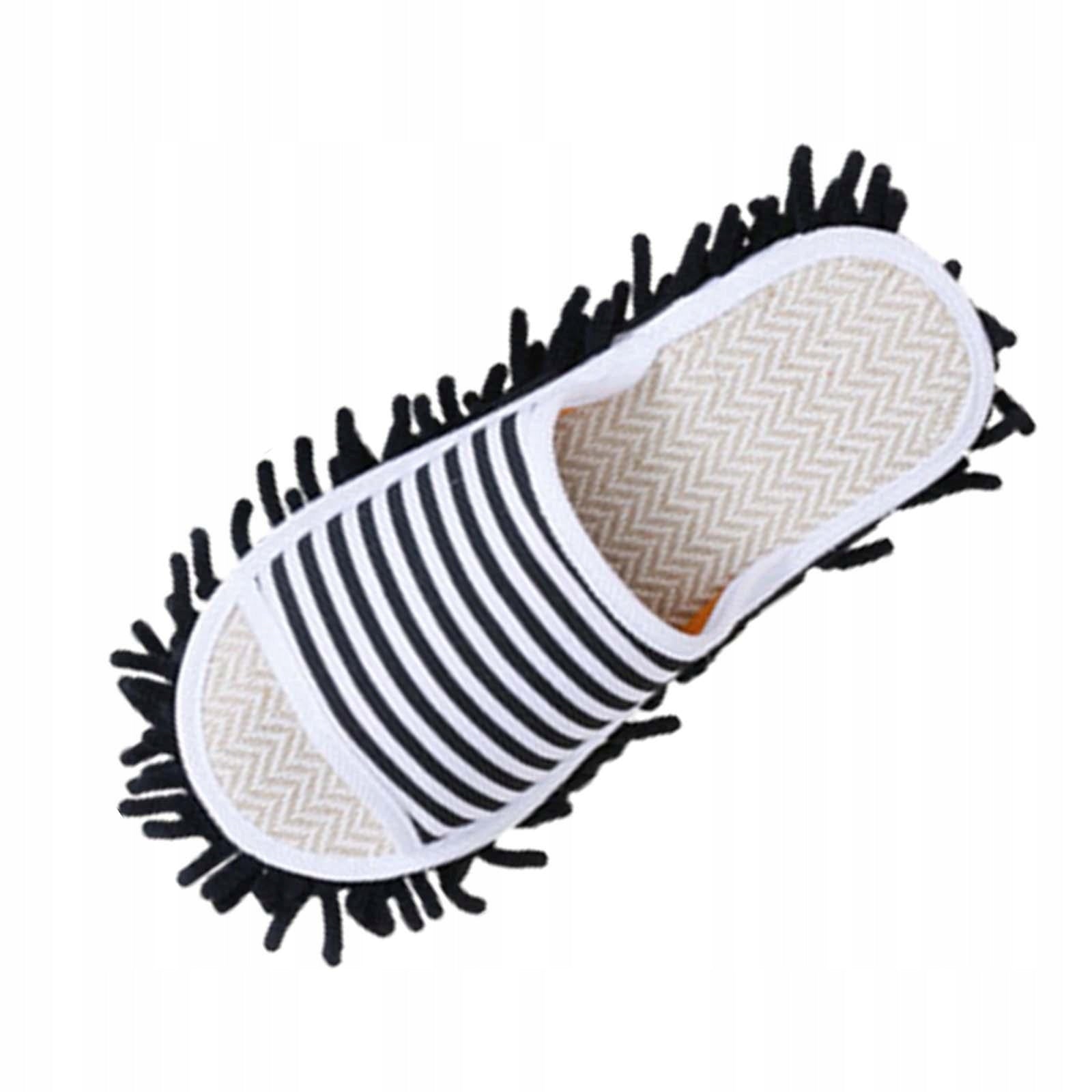 Lazy Mop Slippers Cleaning Sandals Practical Open Toe 35 To 38 Black