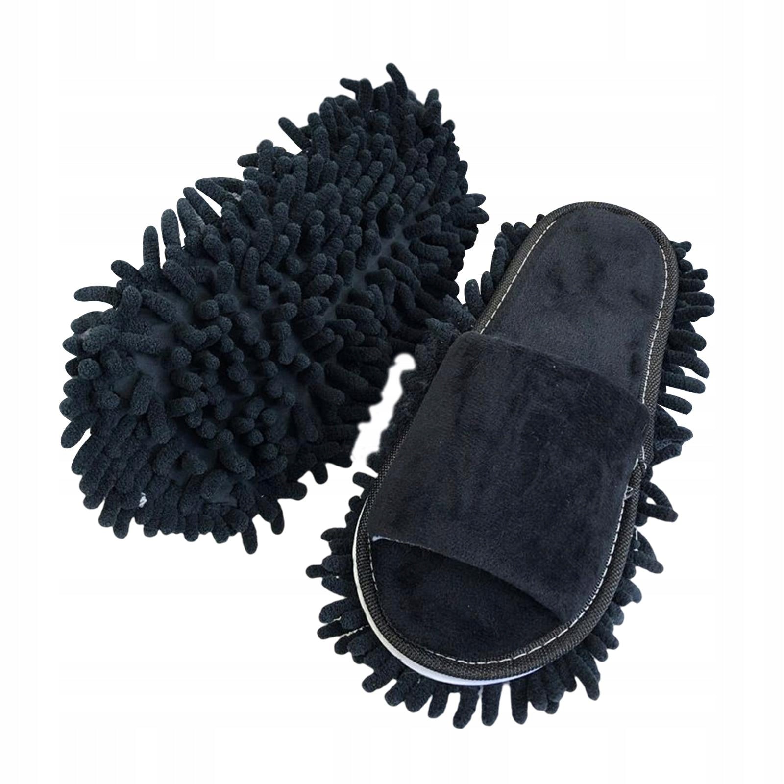 Lazy Mop Slippers Open Toe Household Men Women Soft Comfortable Black
