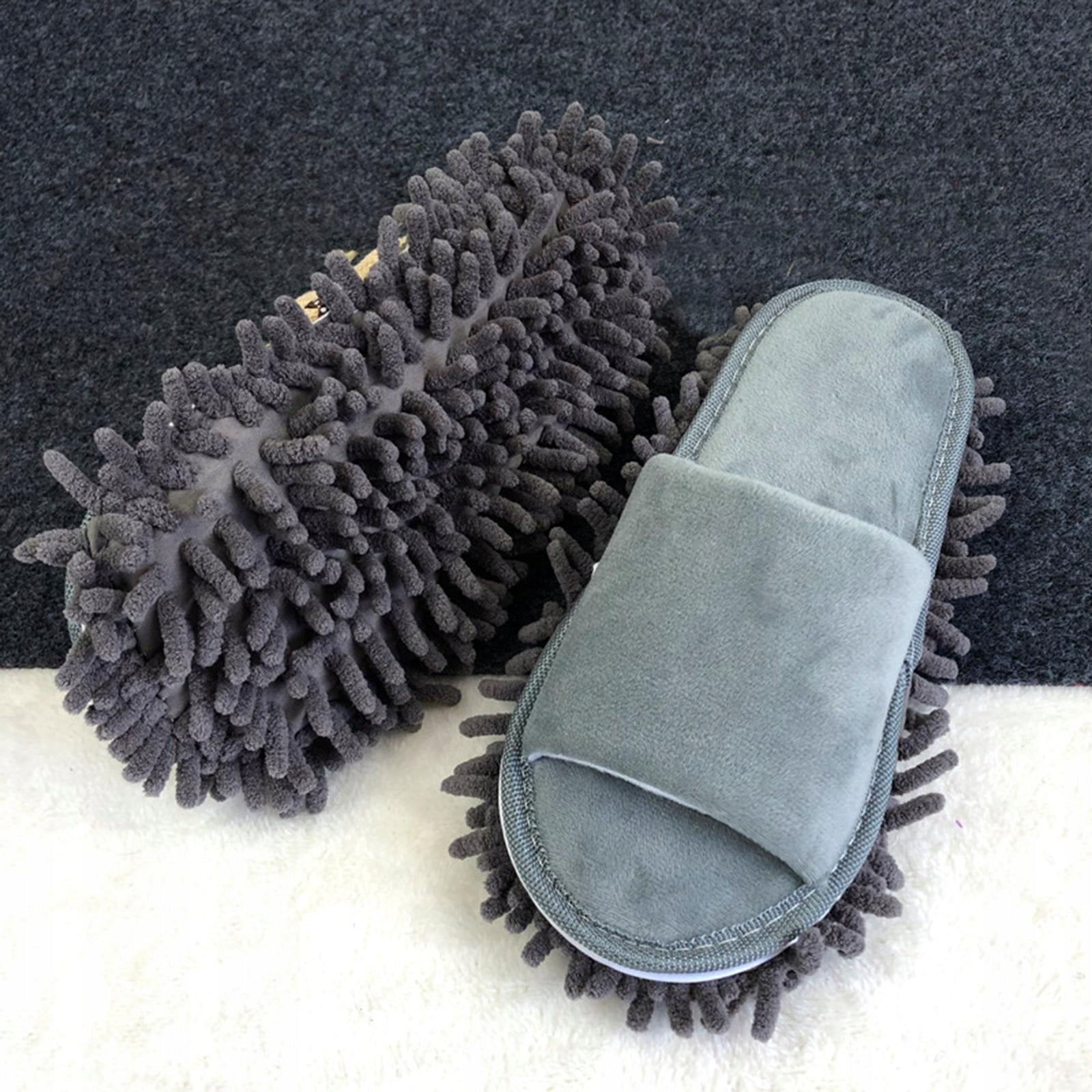 Lazy Mop Slippers Open Toe Household Men Women Soft Comfortable Gray Brand no brand