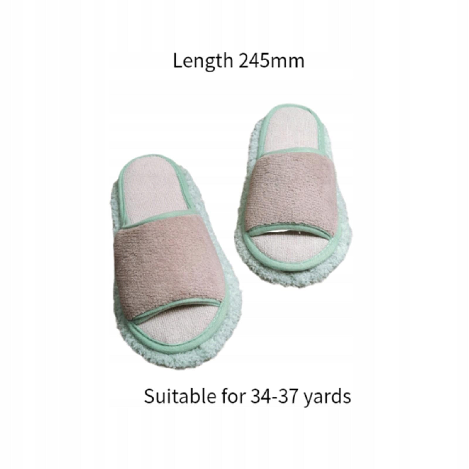 Lazy Mop Slippers Quiet Household Soft Comfortable Khaki Green 24.5cm Packaging status original