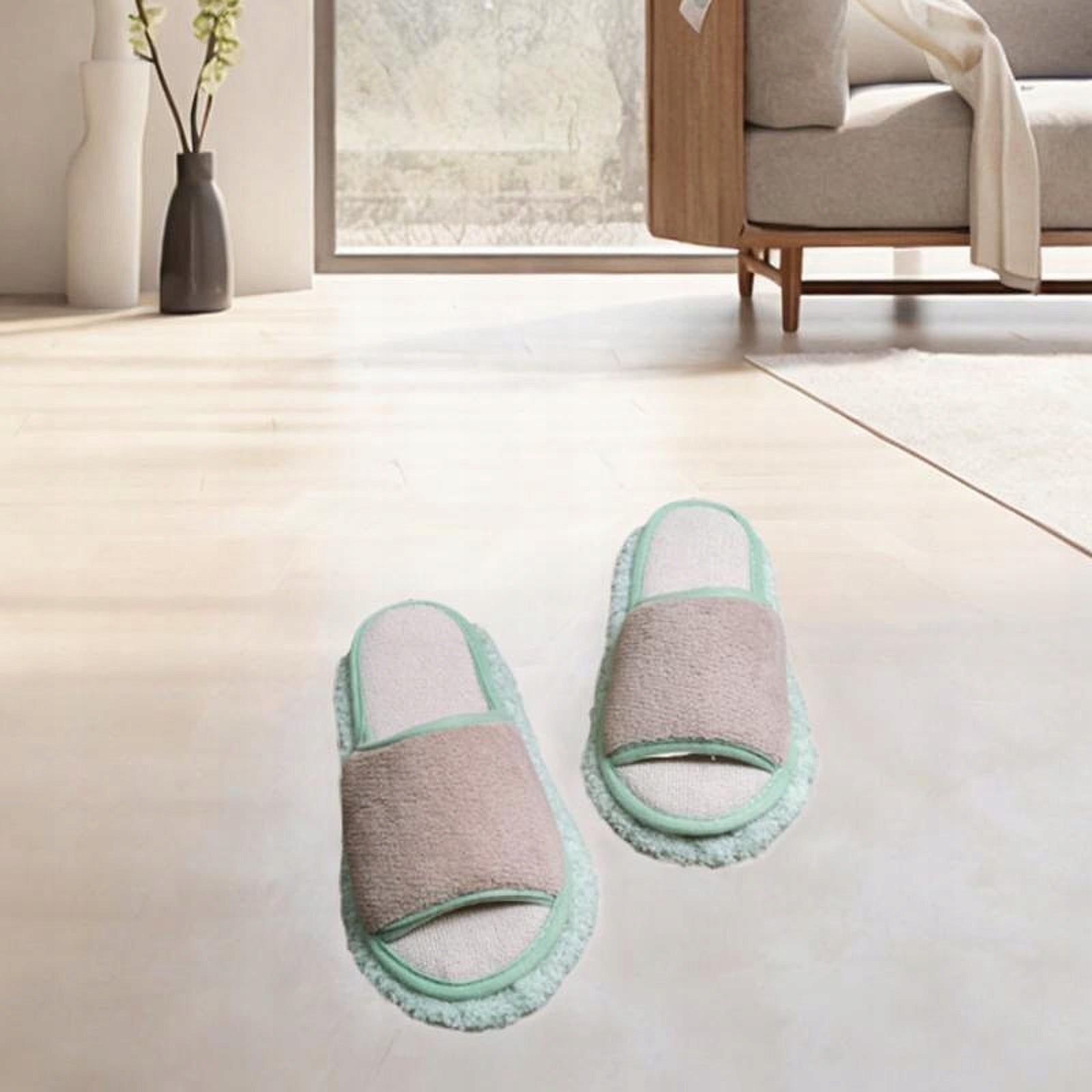 Lazy Mop Slippers Quiet Household Soft Comfortable Khaki Green 24.5cm