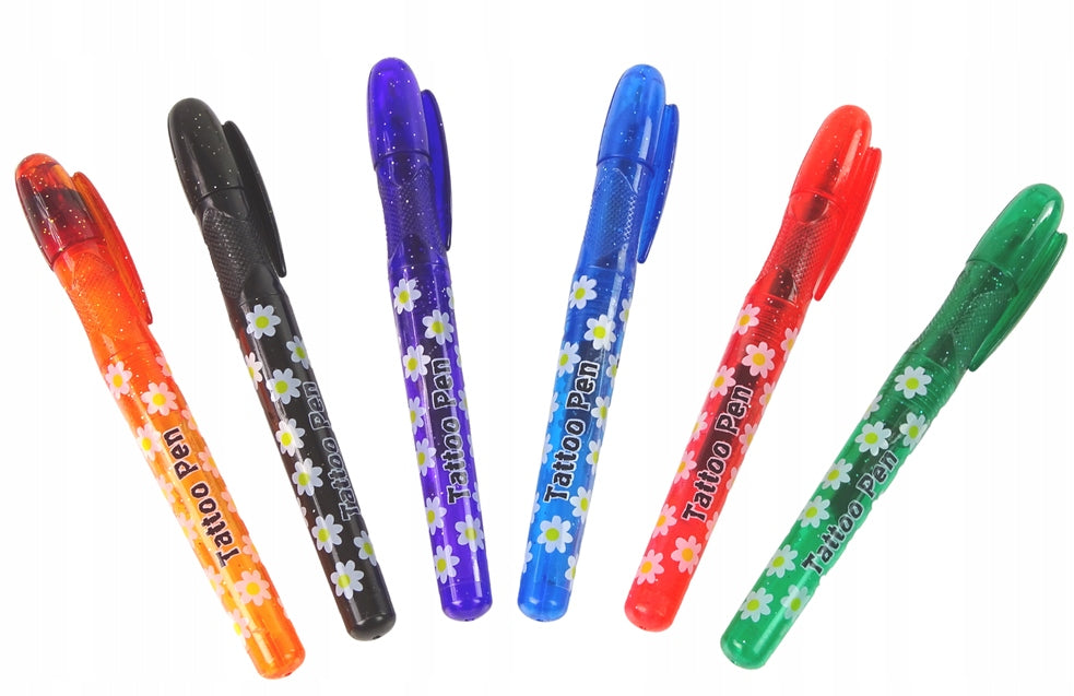 Geliniai rašikliai tatuiruotėms daryti Lean Toys, 6 vnt