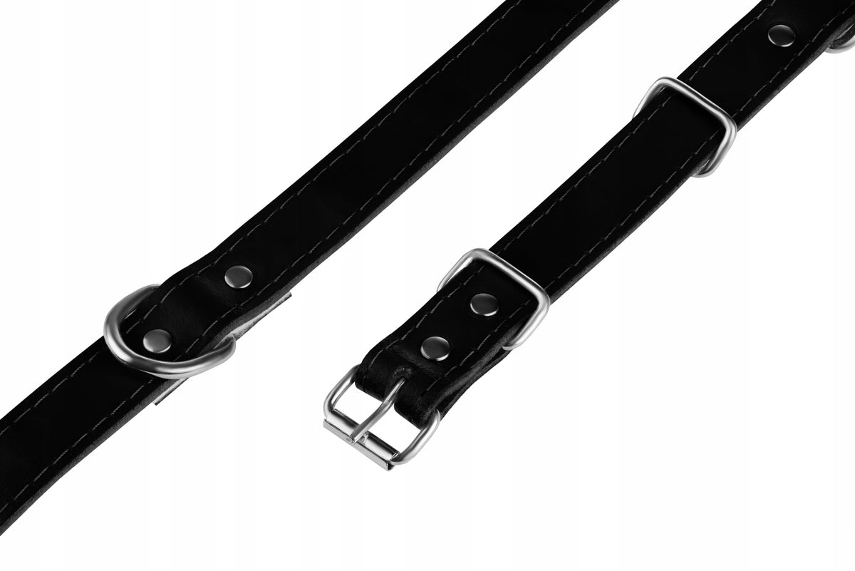 Leather Collar for Medium Dog Adjustable Soft Lining 32-42CM/1,8 Packaging status original