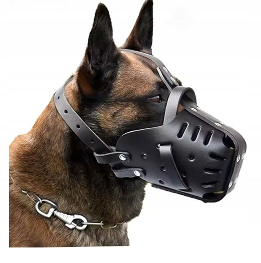 Leather Dog muzzle German Shepherd Doberman S