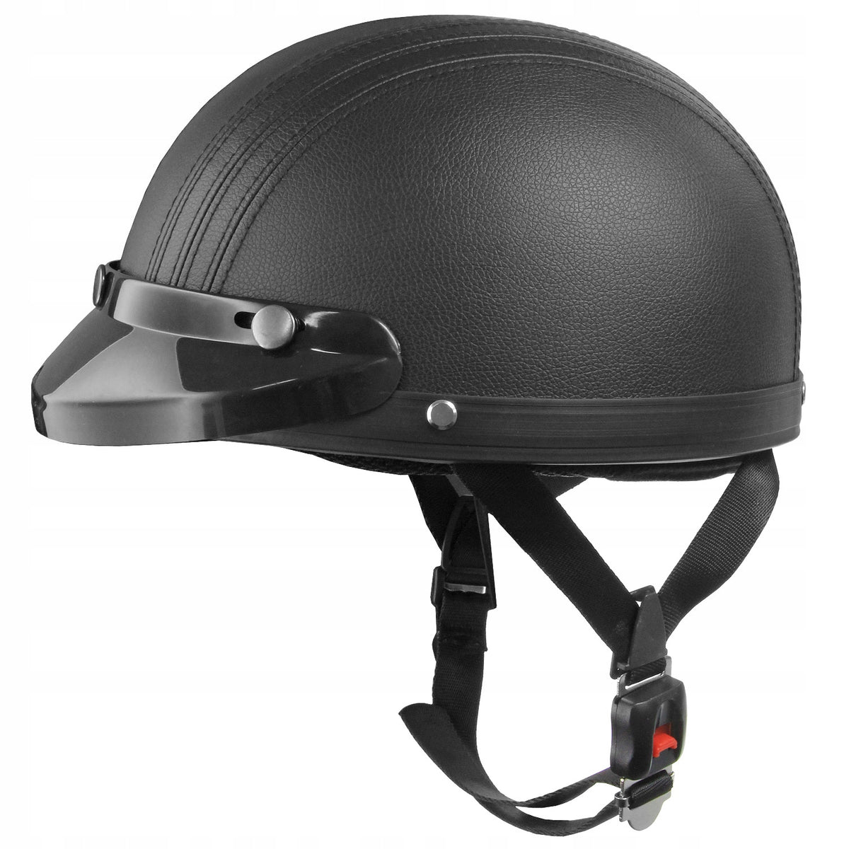 Leather Helmet Motorcycle Helmet Peanut Veteran Retro Classic Chopper XL