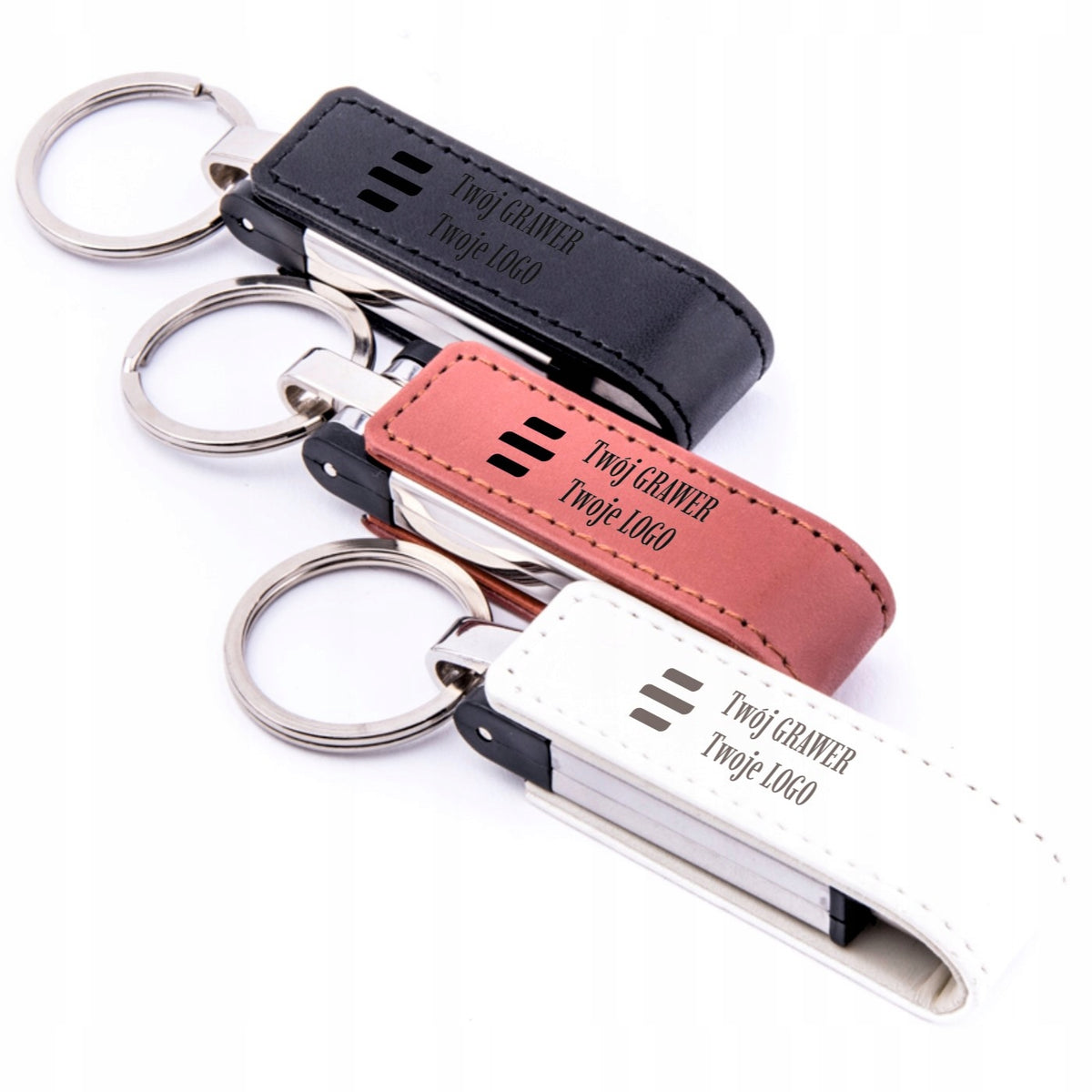 Leather Pendrive Keychain 16GB USB 3.0 ENGRAVING BAPTISM WEDDING COMMUNION NAMES