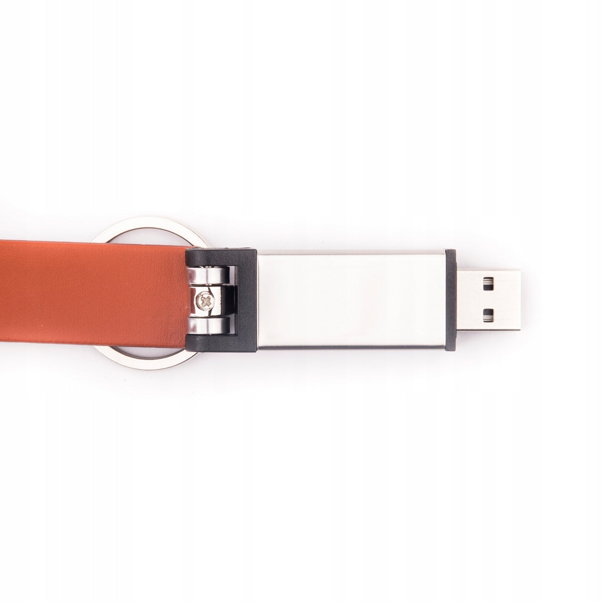 Leather Pendrive Keychain Brown 512 MB date Color brown
