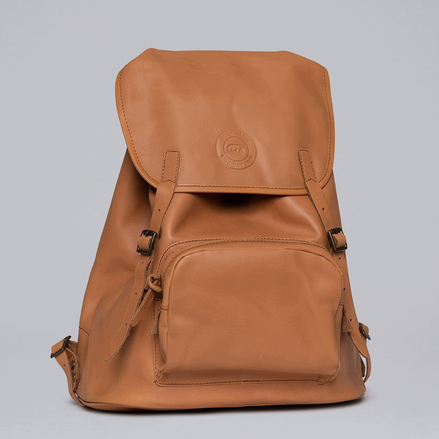 Leather backpack, Cream - 30 L