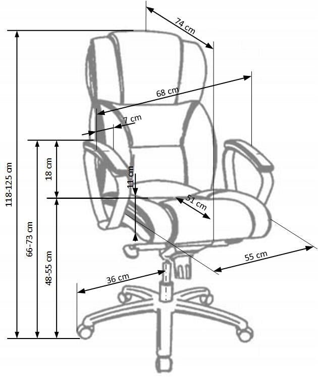 Leather chair FOSTER beige office swivel wygo Body color metal