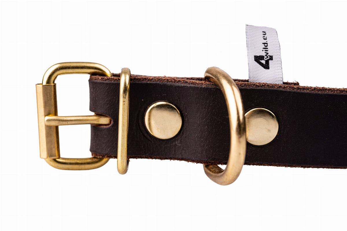 Leather collar 32-36 cm 20 mm Brand 4wild